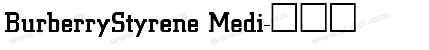 BurberryStyrene Medi字体转换